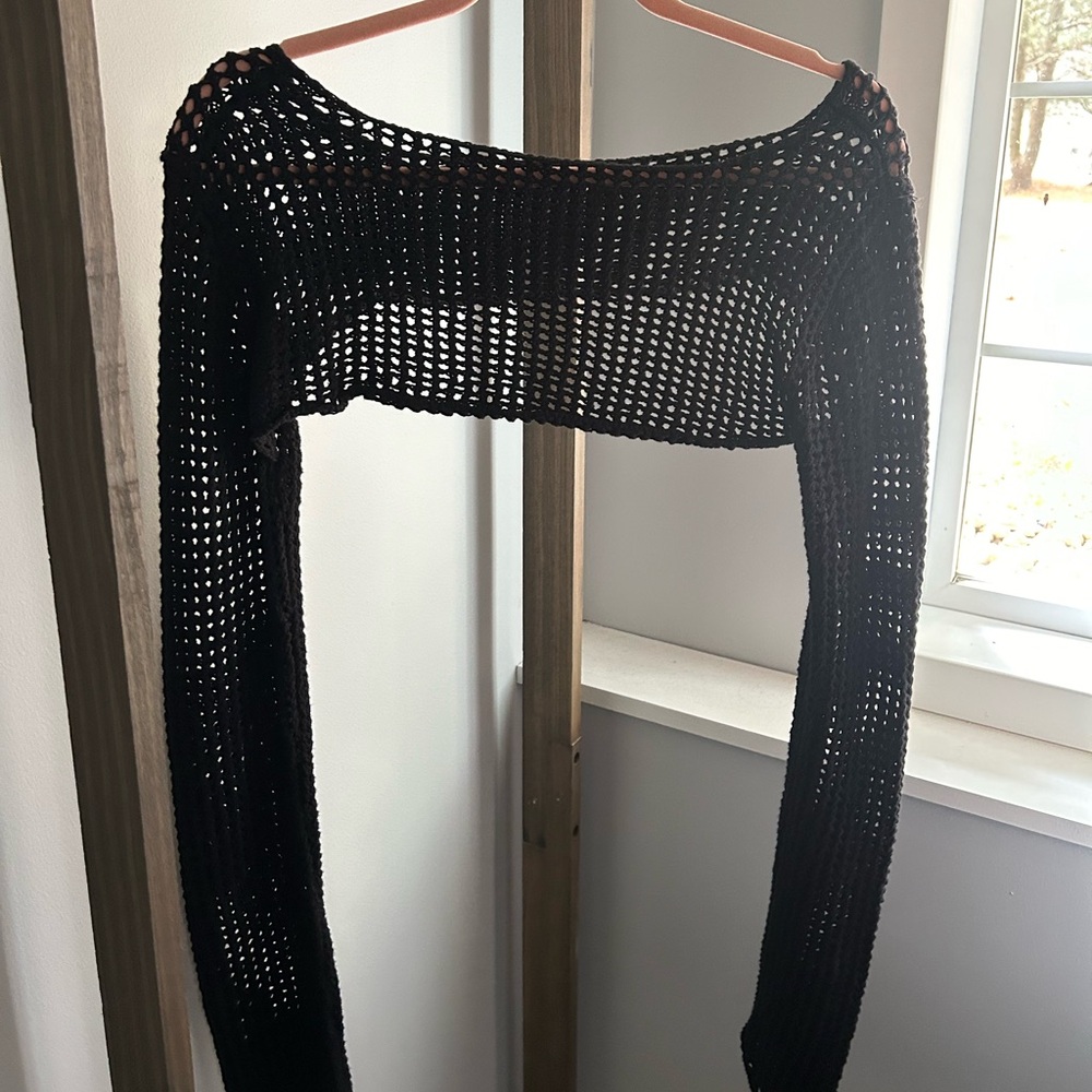 Urban Outfitters Crochet Crop Sweater